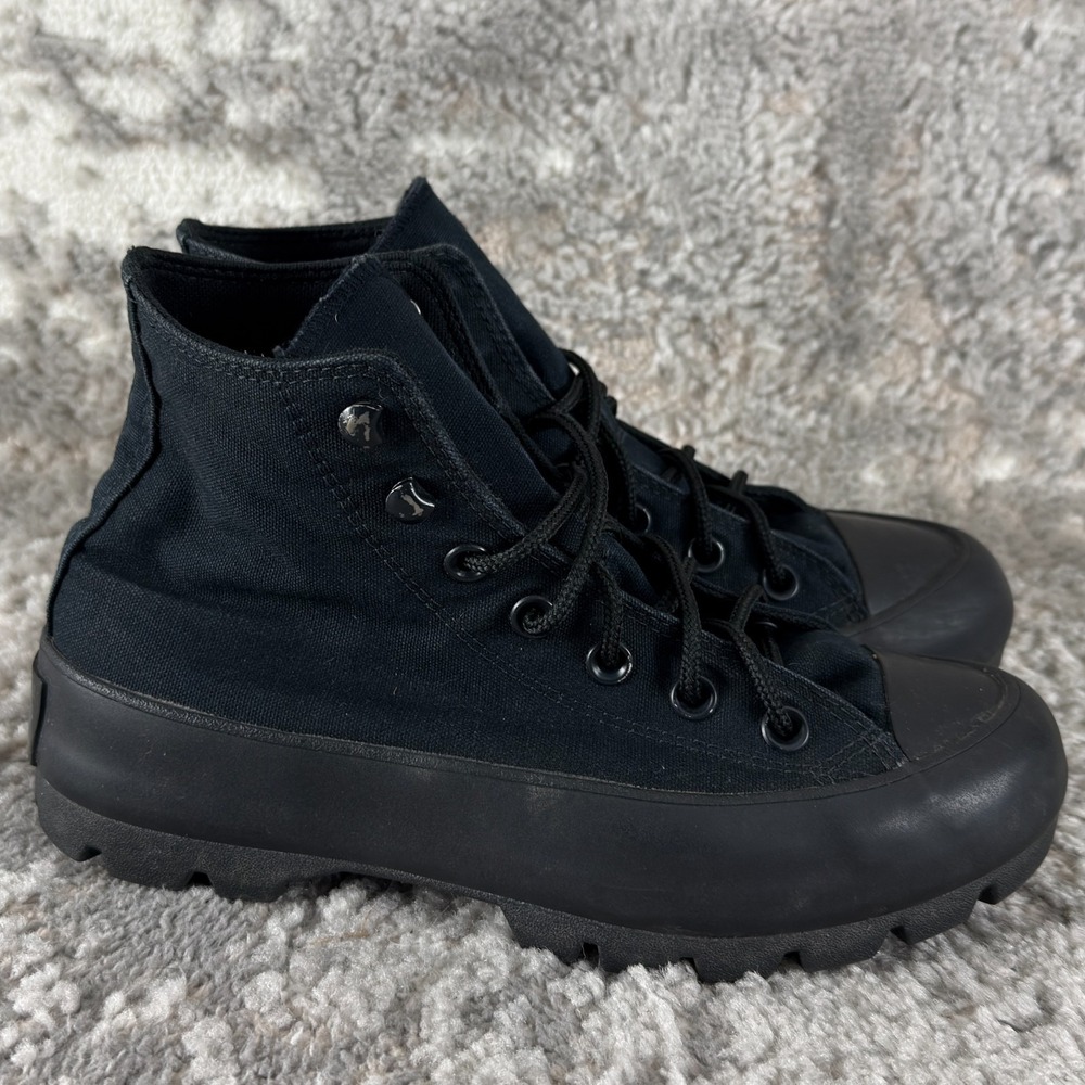 Converse Size 7 Chuck Taylor All Star Lugged Heel Shoes Sneakers Lace Up Black - Picture 3 of 9